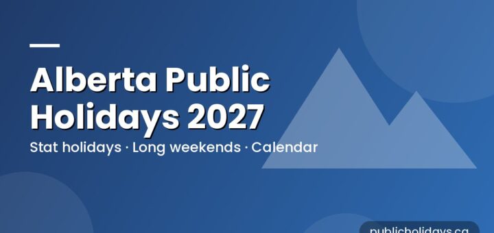 Alberta Public Holidays 2027