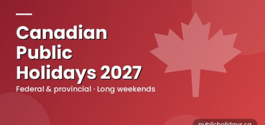 Canadian Public Holidays 2027