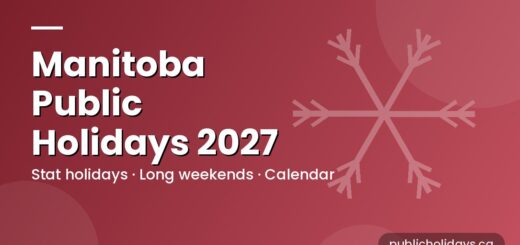 Manitoba Public Holidays 2027