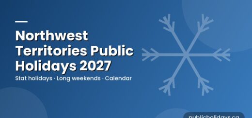 Northwest Territories Public Holidays 2027