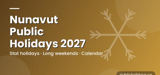 Nunavut Public Holidays 2027