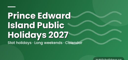 Prince Edward Island Public Holidays 2027